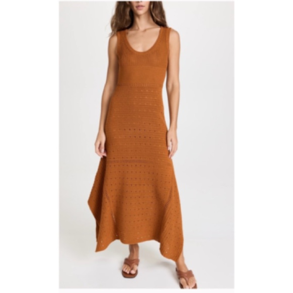NWT A.L.C. Carlotta Crochet Knit- Orange Knit Maxi Dress